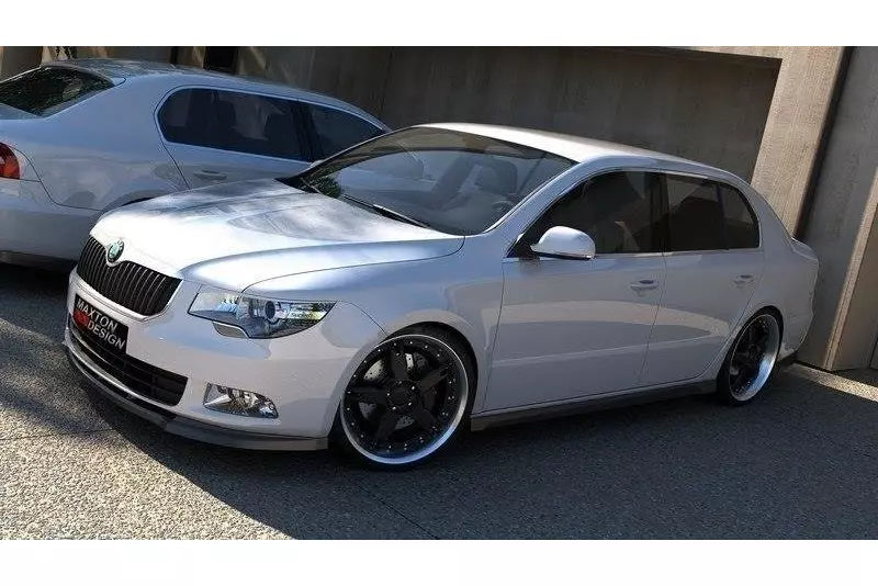 Maxton Design Frontlippe für Skoda Superb 2 II 3T Hochglanz schwarz – Ansicht 1
