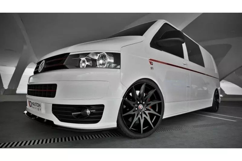 Maxton Design Frontlippe für VW T5 SportLine Hochglanz schwarz – Ansicht 3