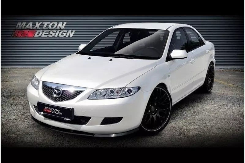 Maxton Design Frontlippe für Mazda 6 Mk1 vor Facelift (2002-2005) Hochglanz schwarz – Ansicht 1