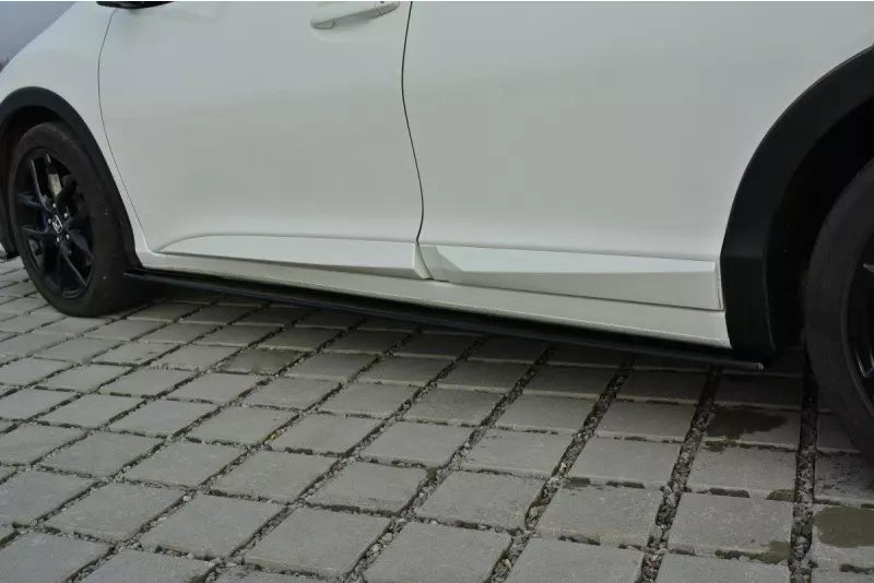 Maxton Design Seitenschweller (Paar) für Honda Civic IX Mk9 Facelift Hochglanz schwarz – Ansicht 4