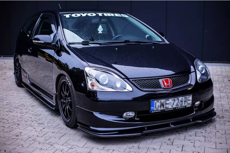 Maxton Design Frontlippe V.1 für Honda Civic VII Mk7 (EP3) Type-R/S Facelift Hochglanz schwarz – Ansicht 4