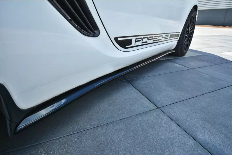 Maxton Design Seitenschweller (Paar) für Porsche Cayman S 987C Hochglanz schwarz – Ansicht 3