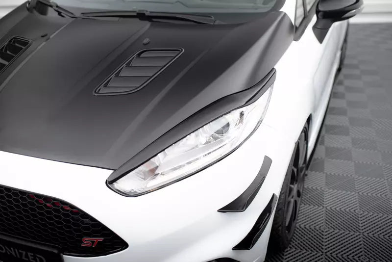 Maxton Design Scheinwerfer Blenden V.1 für Ford Fiesta ST Mk7 Facelift Hochglanz schwarz – Ansicht 4