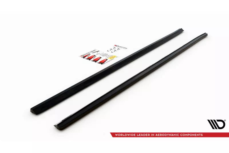 Maxton Design Seitenschweller (Paar) für Skoda Octavia RS 2 II 1Z Facelift Hochglanz schwarz – Ansicht 4