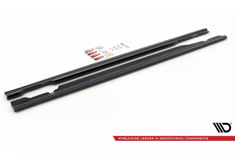 Maxton Design Seitenschweller (Paar) für Mercedes C43 AMG W205 / S205 Hochglanz schwarz – Ansicht 4