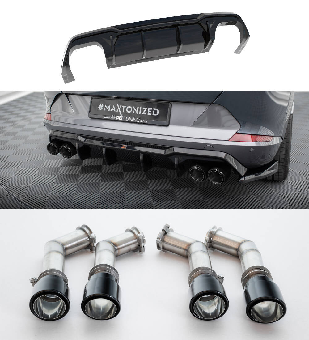 Diffusor Heck Ansatz V.3 passend für + Endrohre passend für Cupra Formentor VZ Mk1 / Mk1 Facelift – Ansicht 2