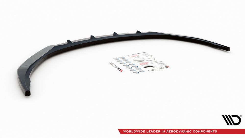 Street+ Spoilerlippe Front Ansatz V.2 passend für Opel Insignia Mk2 schwarz Hochglanz – Ansicht 1