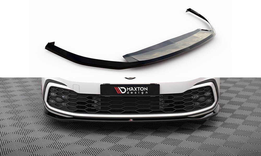 Street+ Spoilerlippe Front Ansatz V.7 passend für VW Golf GTI / GTE / GTD / R-Line Mk8 schwarz Hochglanz – Ansicht 2
