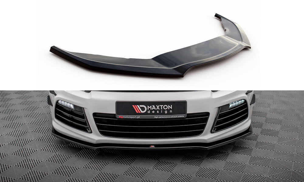 Street+ Spoilerlippe Front Ansatz passend für VW SCIROCCO R ver2 schwarz Hochglanz – Ansicht 2