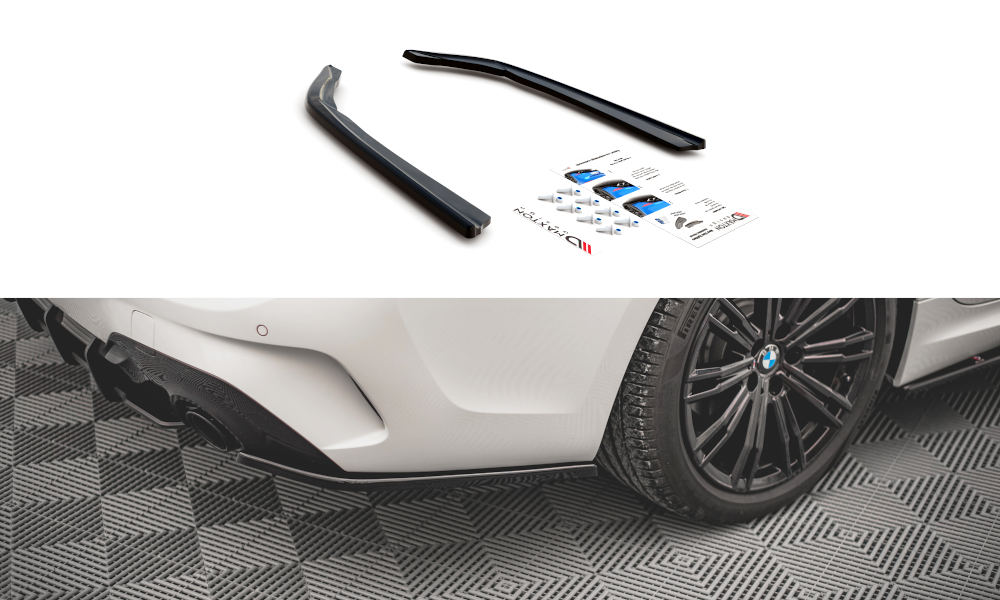 Heck Ansatz Flaps Diffusor V.2 passend für BMW 3er G20 / G21 M-Paket schwarz Hochglanz – Ansicht 2