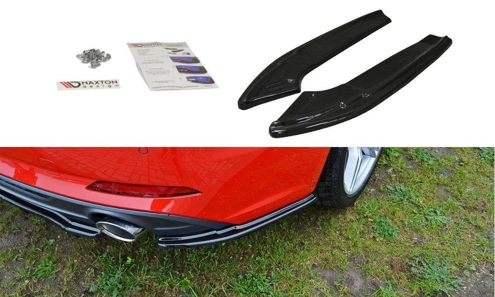 Heck Ansatz Flaps Diffusor passend für Audi A5 F5 S-Line schwarz Hochglanz – Ansicht 2