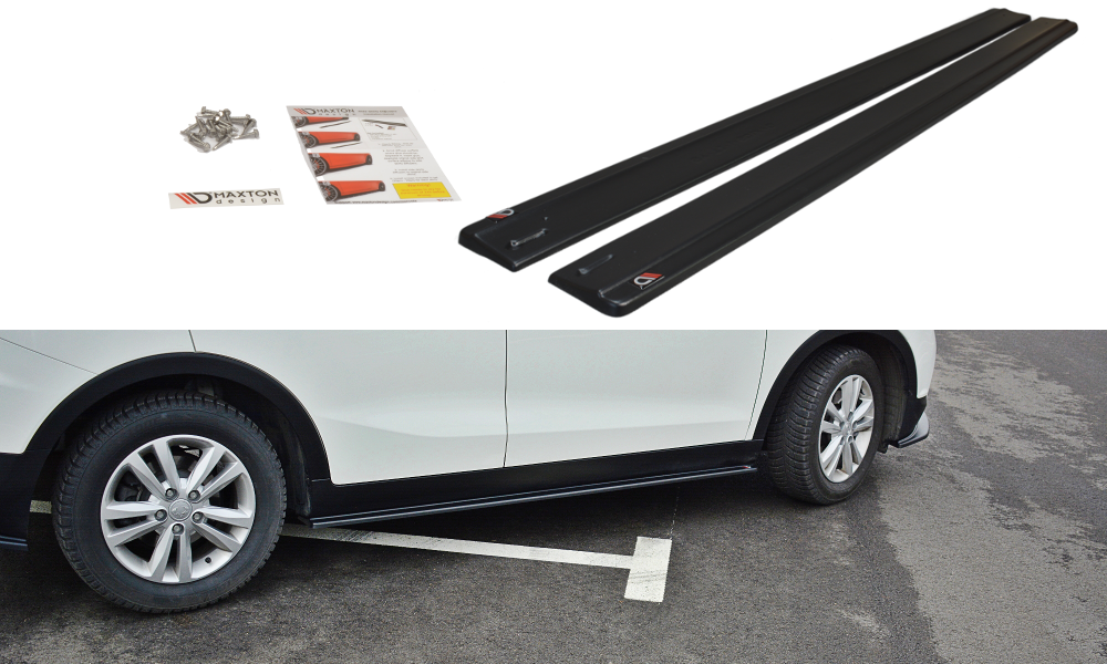 Street+ Seitenschweller Leisten passend für SSANGYONG TIVOLI schwarz Hochglanz – Ansicht 2