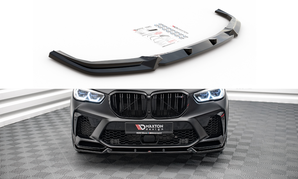 Street+ Spoilerlippe Front Ansatz V.1 passend für BMW  X5M F95 schwarz Hochglanz – Ansicht 2