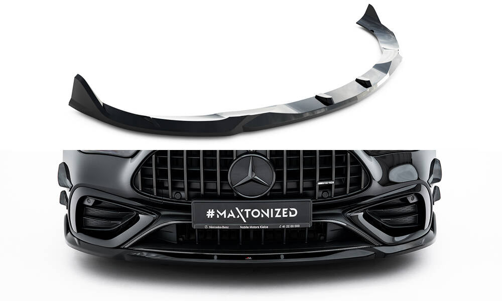 Street+ Spoilerlippe Front Ansatz V.2 passend für Mercedes-AMG CLE 53 C236 schwarz Hochglanz – Ansicht 2