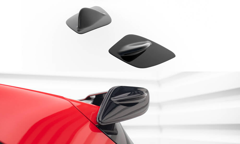 Spoiler Seiten Erweiterung Mercedes A W176 AMG Facelift schwarz Hochglanz – Ansicht 2