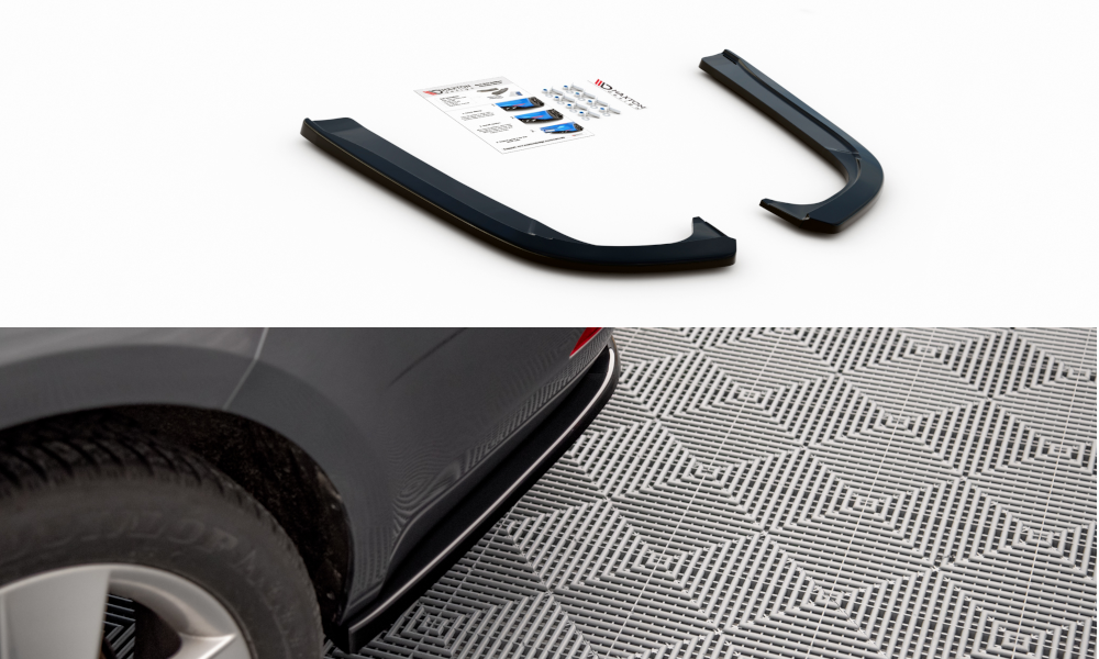 Heck Ansatz Flaps Diffusor passend für Skoda Octavia Mk3 Facelift schwarz Hochglanz – Ansicht 2
