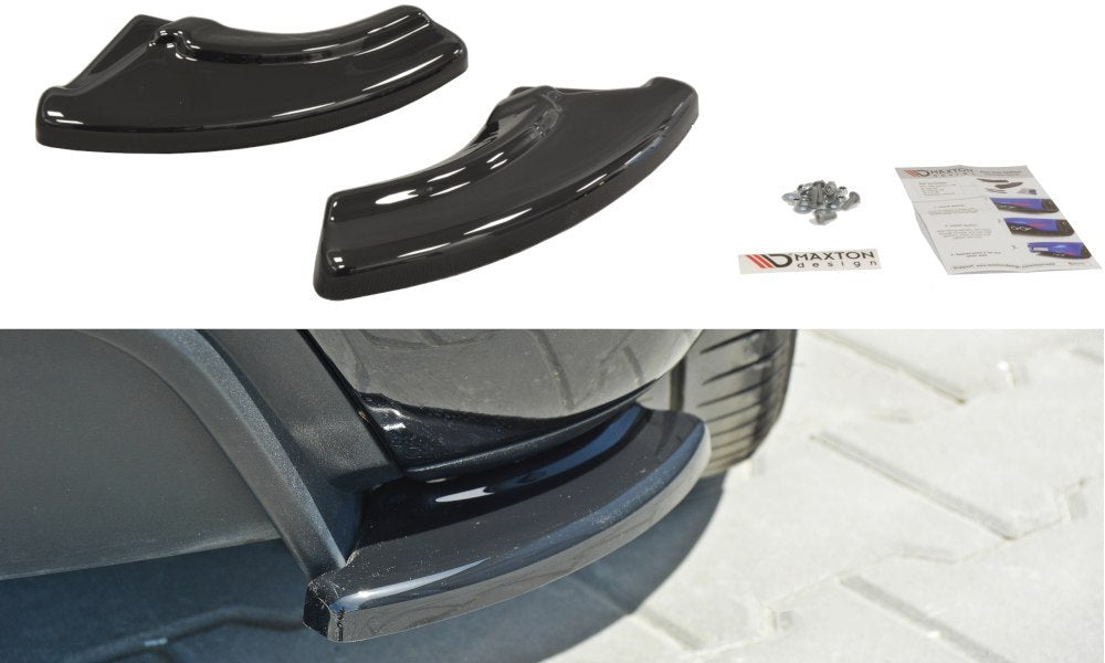 Heck Ansatz Flaps Diffusor passend für passend für Fiat Punto Evo Abarth schwarz Hochglanz schwarz Hochglanz – Ansicht 2
