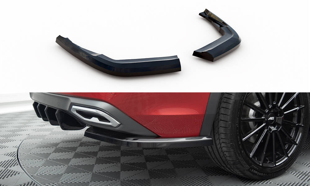 Heck Ansatz Flaps Diffusor passend für Seat Tarraco FR Mk1 schwarz Hochglanz – Ansicht 2