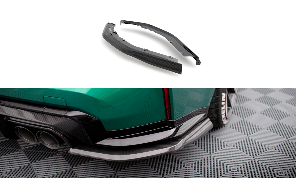 Prepreg Carbon Fiber Heck Ansatz Flaps Diffusor passend für BMW M3 Limousine / Touring G80 / G81 – Ansicht 2