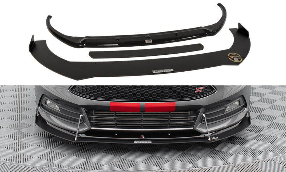 Hybrid Street+ Spoilerlippe Front Ansatz V.2 passend für Ford Focus ST Mk3 FL – Ansicht 2