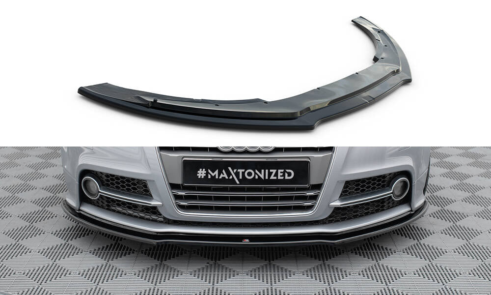Street+ Spoilerlippe Front Ansatz V.1 passend für Audi TT S / TT S-Line 8J Facelift schwarz Hochglanz – Ansicht 2