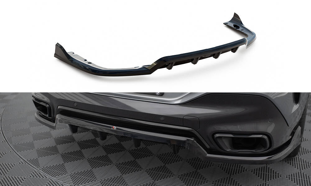 Street+ Mittlerer Diffusor RACE V.2 passend für BMW X6 M-Paket G06 Facelift schwarz Hochglanz – Ansicht 2