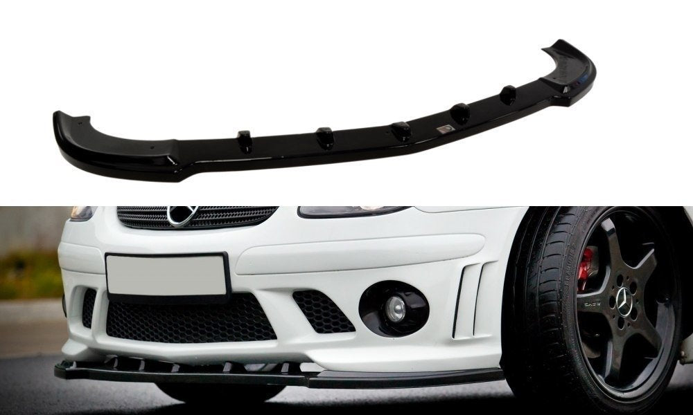 Street+ Spoilerlippe Front Ansatz passend für MERCEDES SLK R170 FÜR AMG 204 STOßSTANGE schwarz Hochglanz – Ansicht 2