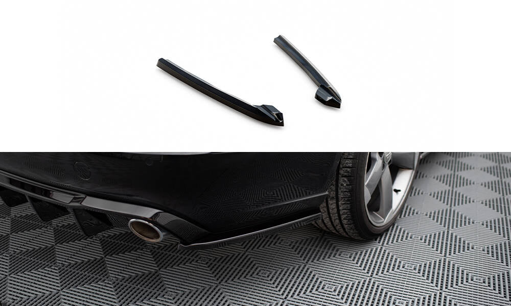 Heck Ansatz Flaps Diffusor V.3 passend für Audi A6 Avant / Limousine C7  schwarz Hochglanz – Ansicht 2