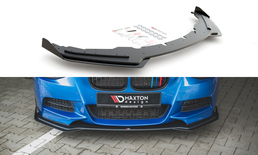 Street Pro Street+ Spoilerlippe Front Ansatz passend für + Flaps passend für BMW M135i F20 schwarz Hochglanz – Ansicht 2