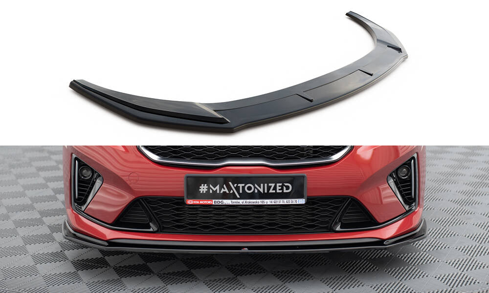 Street+ Spoilerlippe Front Ansatz V.3 passend für Kia Ceed GT / GT-Line Mk3 / Proceed Mk1 schwarz Hochglanz – Ansicht 2
