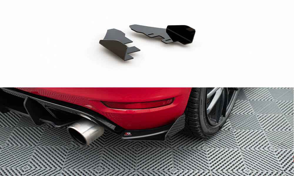 Hintere Seiten Flaps passend für VW Golf GTI Mk6 schwarz Hochglanz – Ansicht 2