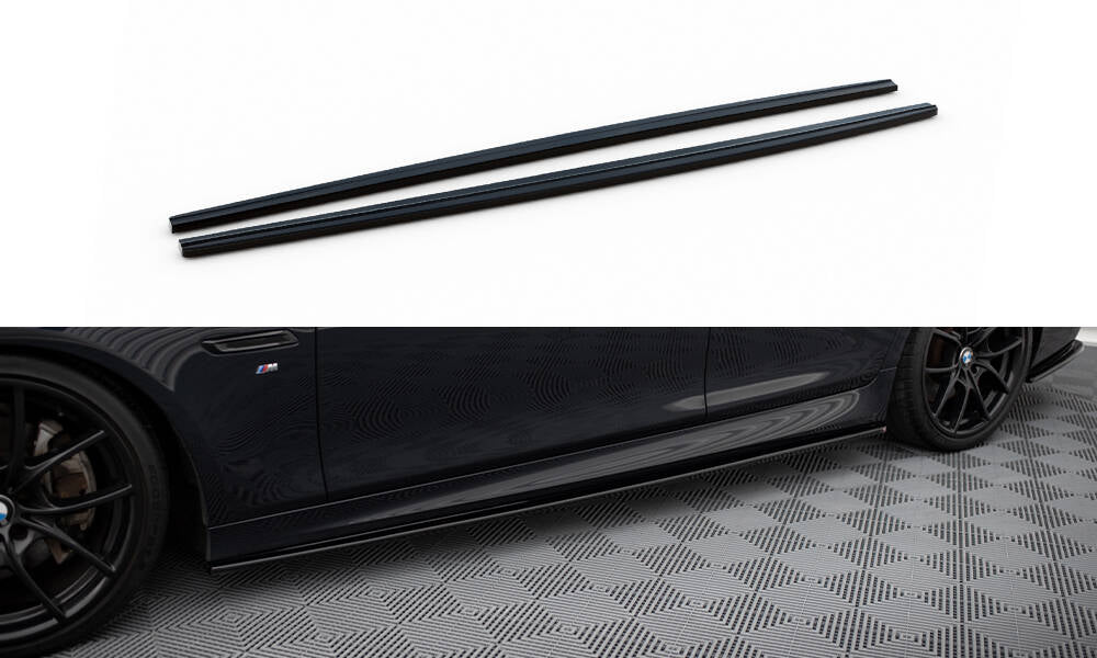 Street+ Seitenschweller Leisten passend für BMW 5er F10/ F11 M-POWER/ M Paket schwarz Hochglanz – Ansicht 2