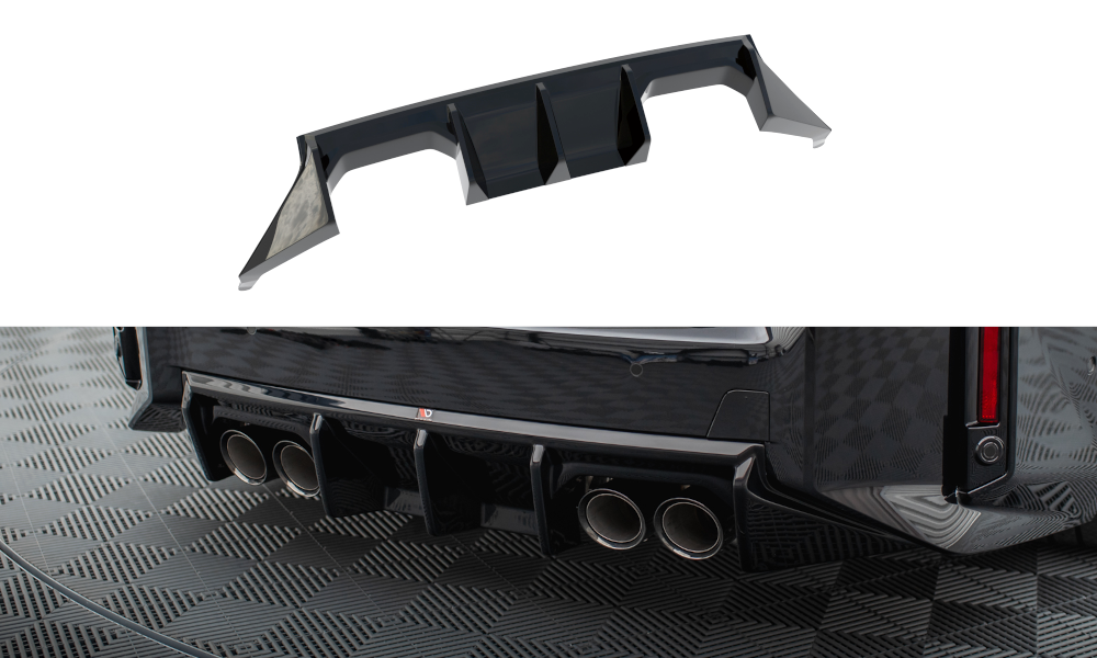 Diffusor Heck Ansatz V.1 passend für BMW M2 G87 schwarz Hochglanz – Ansicht 2