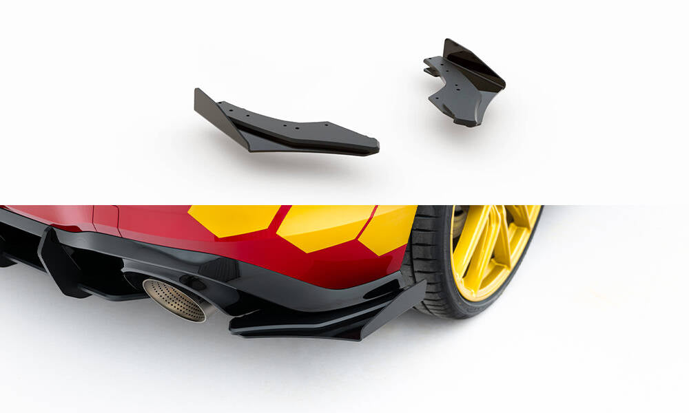 Street Pro Heck Ansatz Flaps Diffusor + Flaps passend für Ford VW Golf GTI Clubsport Mk8 Facelift schwarz Hochglanz – Ansicht 2
