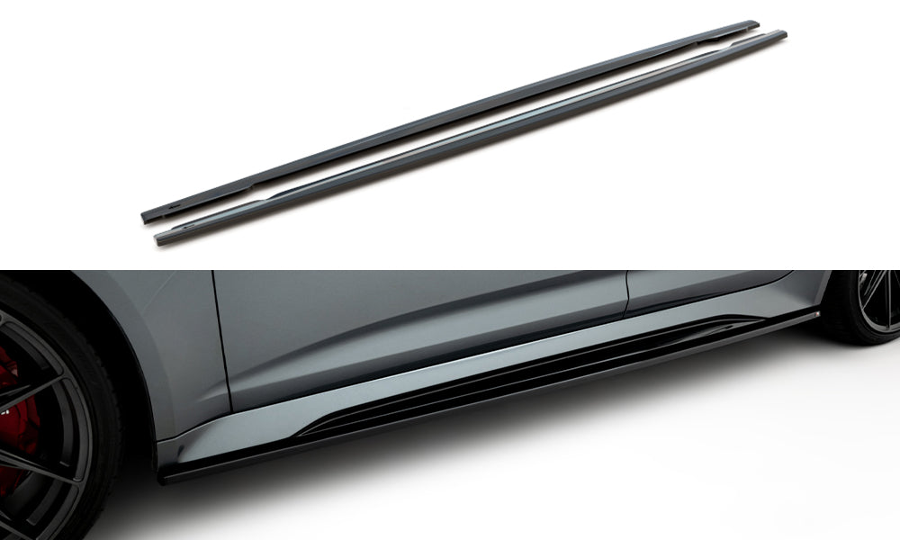 Street+ Seitenschweller Leisten V.2 passend für Audi RS6 C8 / C8 Facelift schwarz Hochglanz – Ansicht 2
