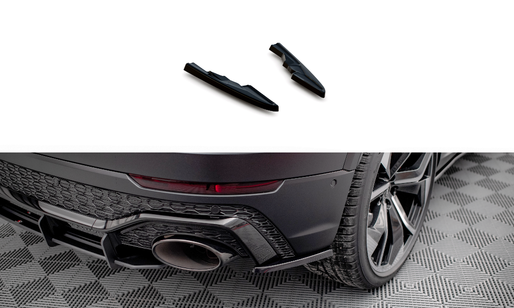 Heck Ansatz Flaps Diffusor passend für Audi RSQ8 Mk1 schwarz Hochglanz – Ansicht 2