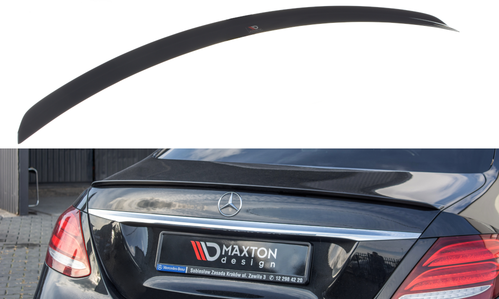 Heckspoiler Lippe Mercedes-Benz E Limousine W213 AMG-Line schwarz Hochglanz – Ansicht 2