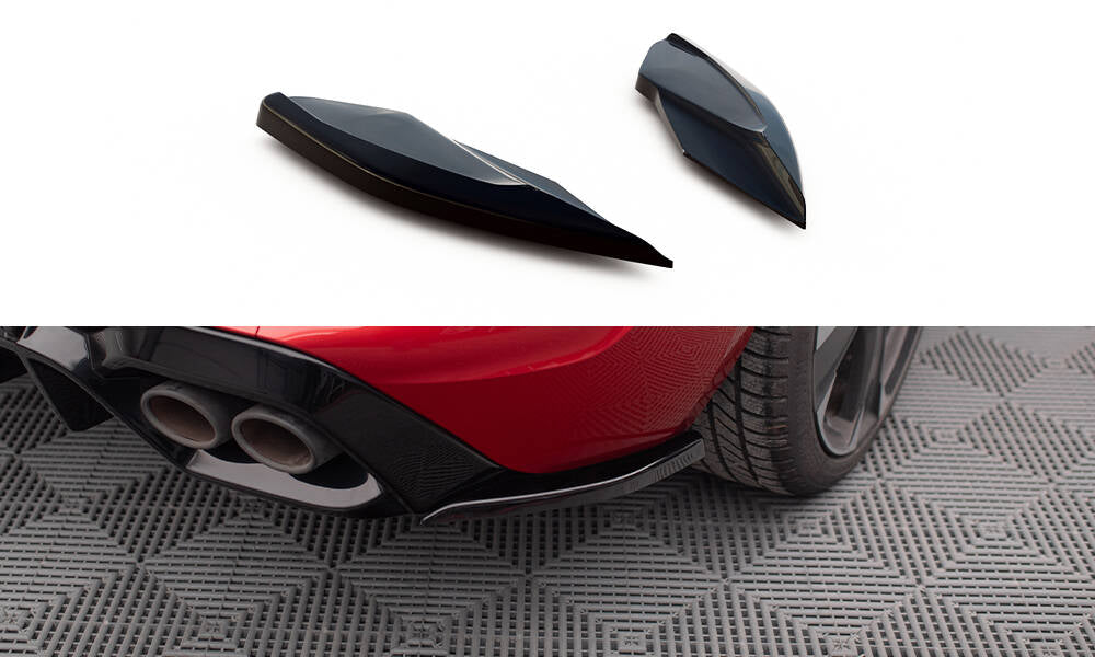 Heck Ansatz Flaps Diffusor V.2 passend für Cupra Leon Hatchback Mk1 schwarz Hochglanz – Ansicht 2