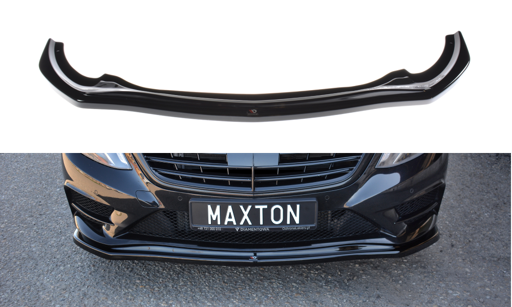 Street+ Spoilerlippe Front Ansatz passend für Mercedes-Benz S AMG-Line W222 schwarz Hochglanz – Ansicht 2