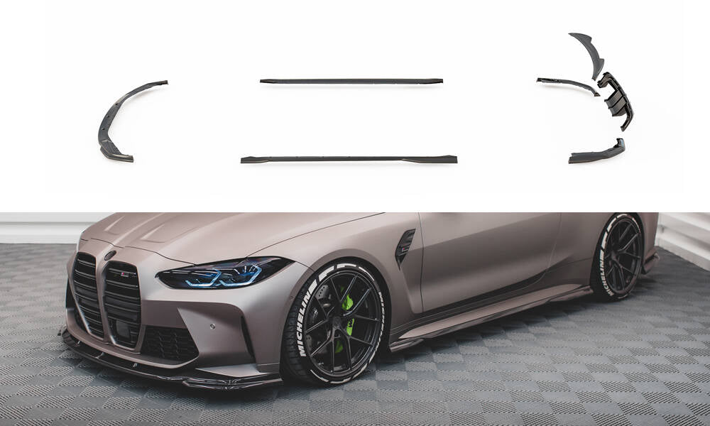 Set of Carbon Fiber Splitters BMW M4 G82 schwarz matt – Ansicht 2