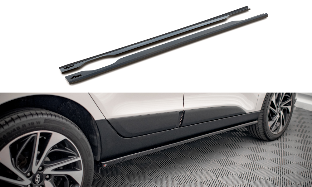 Street+ Seitenschweller Leisten passend für Hyundai ix35 Mk1 schwarz Hochglanz – Ansicht 2