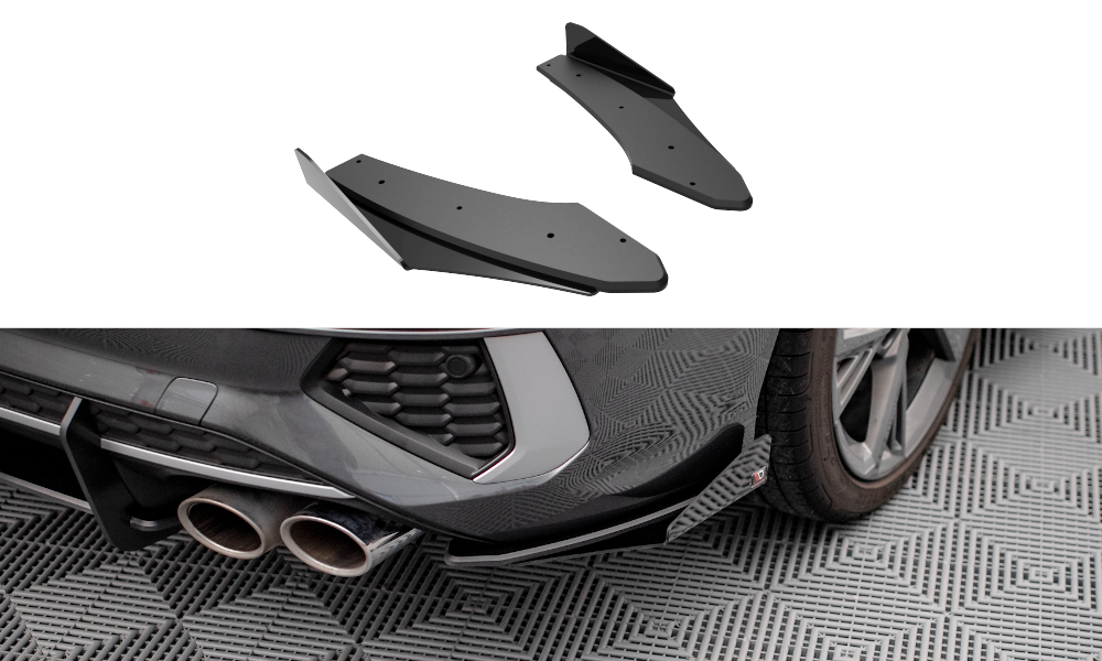 Street Pro Heck Ansatz Flaps Diffusor + Flaps passend für Audi S3 Limousine 8Y schwarz Hochglanz – Ansicht 2