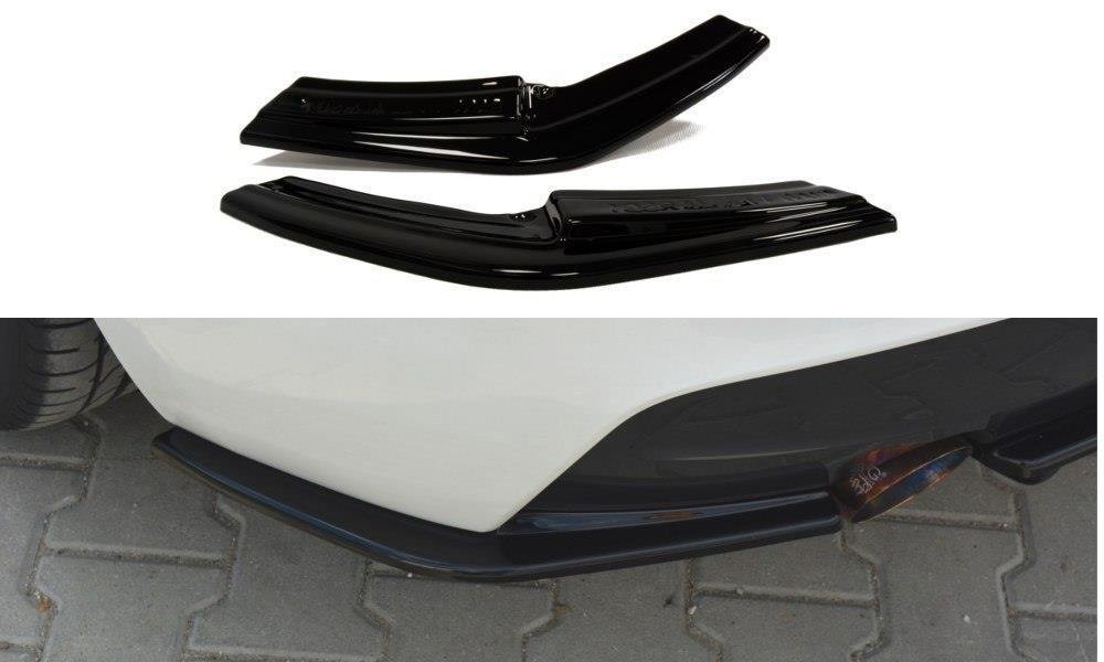 Heck Ansatz Flaps Diffusor passend für BMW 1er F20/F21 M-Power (vor Facelift) schwarz Hochglanz – Ansicht 2