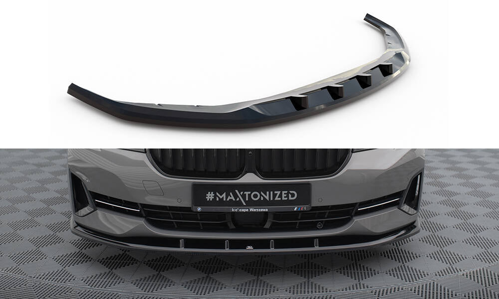 Street+ Spoilerlippe Front Ansatz V.1 passend für BMW 5er G30 / G31 Facelift schwarz Hochglanz – Ansicht 2