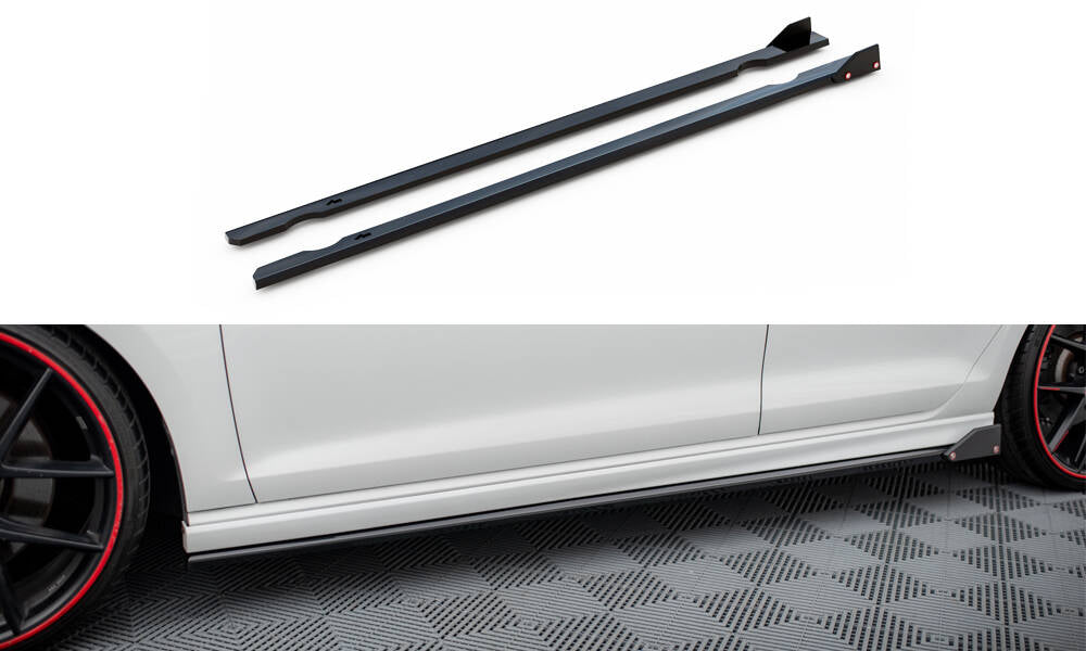 Street+ Seitenschweller Leisten passend für V.3 + Flaps passend für VW Golf R / R-Line Mk7 – Ansicht 2