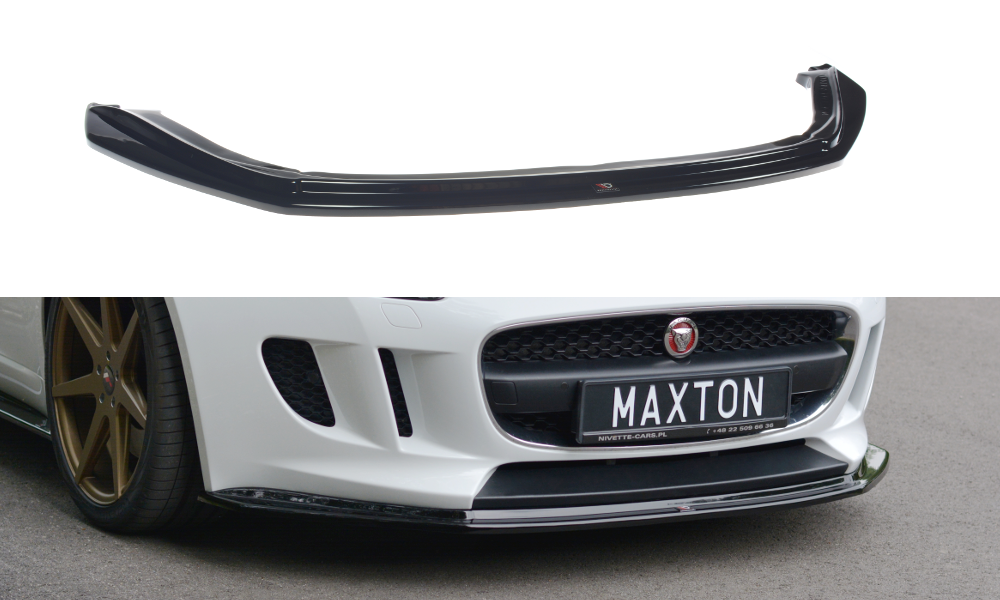 Street+ Spoilerlippe Front Ansatz V.1 passend für JAGUAR F-TYPE X152 schwarz Hochglanz – Ansicht 2