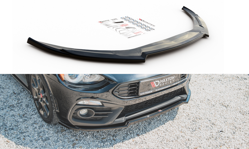 Street+ Spoilerlippe Front Ansatz passend für Abarth 124 Spider  schwarz Hochglanz – Ansicht 2