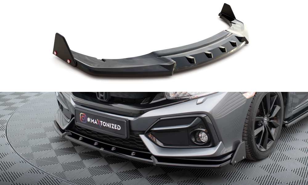 Street+ Spoilerlippe Front Ansatz + Flaps passend für Honda Civic Sport Mk 10 – Ansicht 2