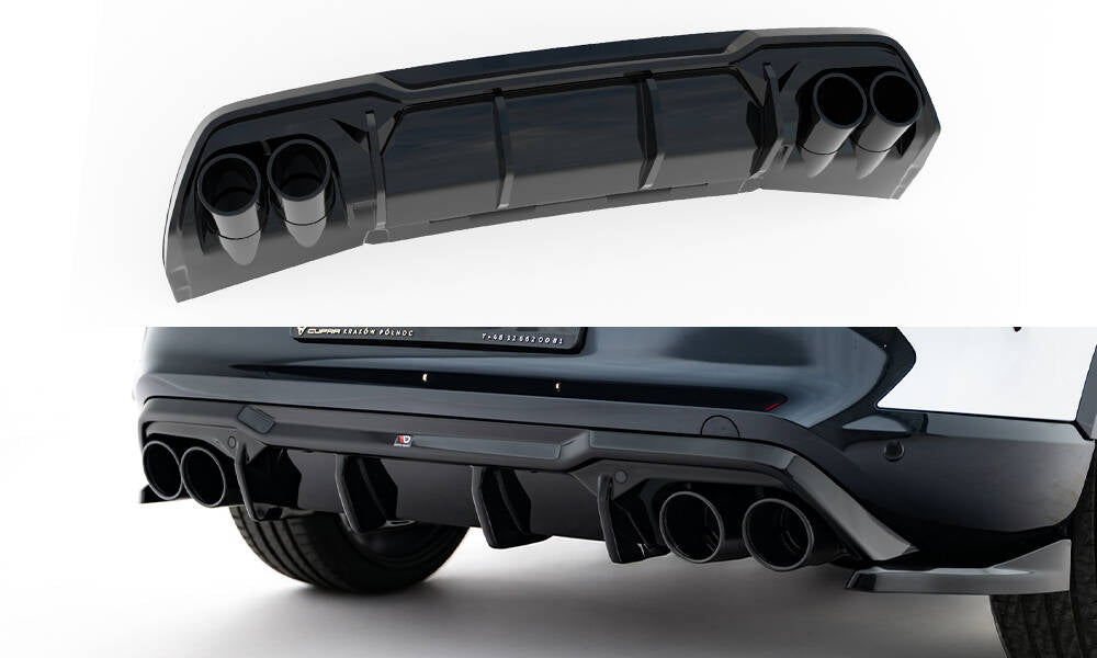 Diffusor Heck Ansatz + Endrohre passend für Cupra Formentor Mk1 – Ansicht 2