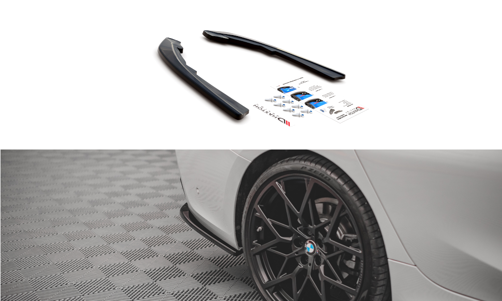 Heck Ansatz Flaps Diffusor passend für BMW 3er Limousine G20 schwarz Hochglanz – Ansicht 2